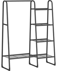 SONGMICS ruhatartó állvány, szabadon álló ruhafogas, fekete színben
