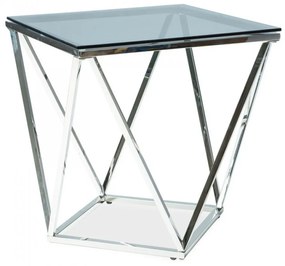 Silver B 50x50cm-es dohányzóasztal Füstös-Ezüst