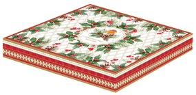Karácsonyi porcelán fenyő alakú tálca Christmas Berries