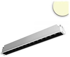 Süllyesztett Slim LED lámpatest, fehér/fekete, 30W, 1950lm, 3000K  melegfehér, 41,2cm, IP20, CRI90, 30°, fényerőszabályozható
