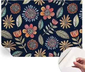 Modern öntapadós fali fotótapéta Virágos mozaik 208x146 cm