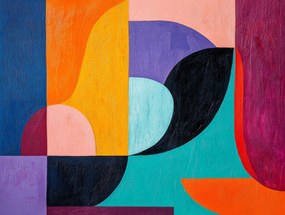 Vászonkép Canvas Absztrakt Geometria Színek Bauhaus Modern 100x75