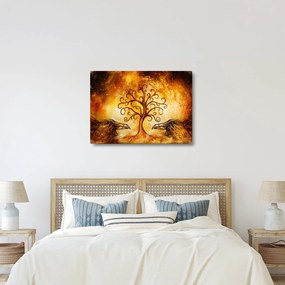Természetes absztrakt kép fáról (70x50 cm)