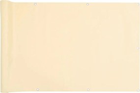 vidaXL krémszínű PVC belátás elleni erkélyparaván 400x90 cm