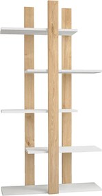 Polcos tároló könyvespolc 45x21x170cm szürke FUR1958-2