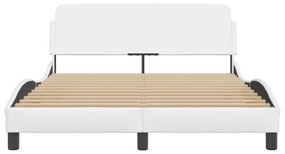 fehér műbőr ágykeret Dover 140x190 cm