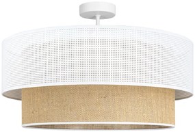 BORHO felületre szerelhető csillár 1xE27/60W/230V fehér/juta