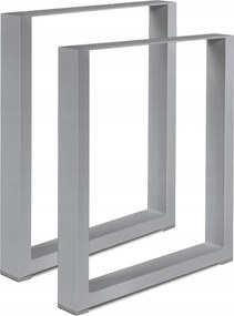 2x FĂ©m acĂ©l lĂĄbak ĂrĂłasztalhoz Profil 8x4 cm 60x40 cm SzĂŒrke