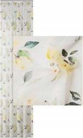 Függöny Fátyol Konyhába Nappaliba Könnyű Függöny Szalag Virágok Sz.140x300