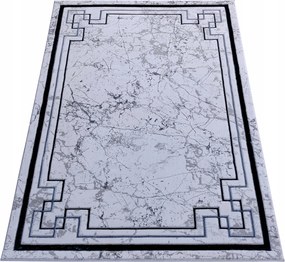 Szőnyeg 140x190 Krémszínű, Szürke És Gránátalma Modern Hálószoba Nappali