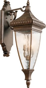 ELSTEAD KL-VENETIAN2-L VENETIAN RAIN Klasszikus Kültéri Fali Lámpa Barna, Átlátszó E14 IP44
