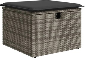 vidaXL szürke polyrattan kerti szék párnával 55 x 55 x 37 cm