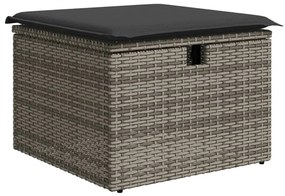 vidaXL szürke polyrattan kerti szék párnával 55 x 55 x 37 cm