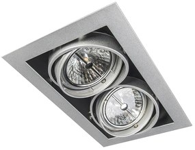 Beépített spotlámpa acél AR111 állítható 2-lámpás - Oneon