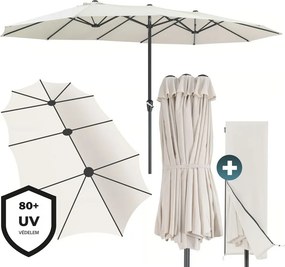 MIAMI dupla napernyő, 460 × 270 cm, bézs Kingsleeve