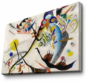 Vászon falikép, Wassily Kandinsky másolat, Kék szegmens, fekete-színes - COMPOSITION