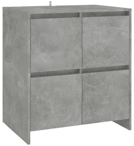 2 db betonszürke forgácslap tálalószekrény 70 x 41 x 75 cm
