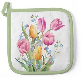 Pamut edényalátét tulipán virágos