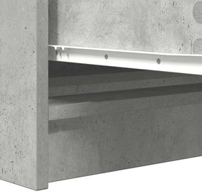 betonszürke szerelt fa tálalószekrény 100x35x76 cm