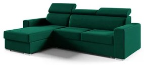 Szétnyitható sarok ülőgarnitúra ADELA Zöld Bal