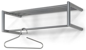 Ezüstszínű fém fali fogas polccal Smooth – Spinder Design