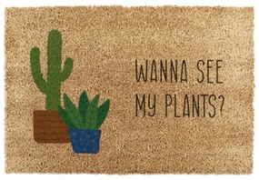 Kókuszrost lábtörlő 40x60 cm Wanna See My Plants – Artsy Doormats