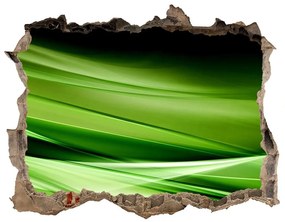 3d lyuk fal dekoráció Zöld hullámok háttér nd-k-87078667