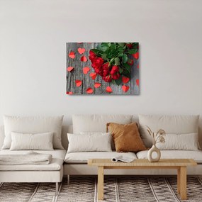 Kép - csokor rózsa (üvegen) (70x50 cm)
