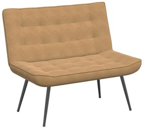 vidaXL barna bársonypad 110 x 74 x 84 cm