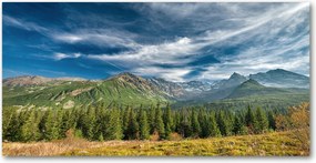 Konyhai panel Ősz a Tátrában 120x60 cm Ragasztó