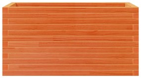 viaszbarna tömör fenyőfa kerti virágtartó 90 x 40 x 45,5 cm