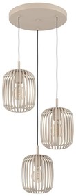 Eglo 900687 - Csillár zsinóron ROMAZZINA 3xE27/40W/230V bézs