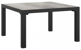 5 részes fekete-szürke polyrattan kerti ülőgarnitúra