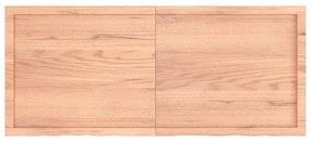 világosbarna kezelt tömör tölgyfa fali polc 140 x 60 x (2-6) cm