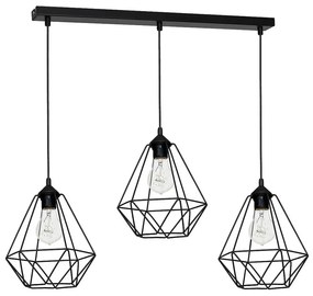 Milagro Függeszték BASKET 3xE27/60W/230V fekete 7215