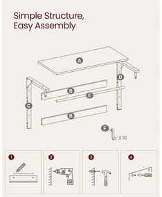 VASAGLE fali ruhafogas polccal, tölgy szín–fehér