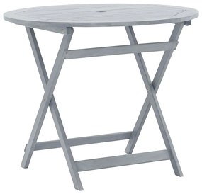 vidaXL tömör akácfa összecsukható kerti asztal 90 x 75 cm