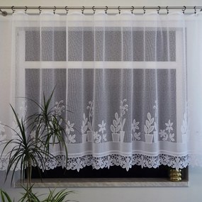 Mg Függöny 32417 jacquard Virágtartó 420x160cm készre varrt K