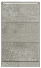 betonszürke szerelt fa cipőszekrény 63x24x103 cm