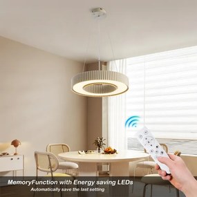 BRILAGI - Dimmelhető LUMIX LED csillár, 48 W, 230 V, 3000–6000 K, bézs, átmérő 50 cm + távirányító