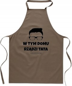 Konyhai kötény Ebben a házban Apa uralkodik közvetlenül anya után Vicces nyomtatás