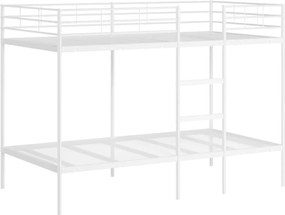 vidaXL fehér acél emeletes ágy matrac nélkül 100 x 200 cm