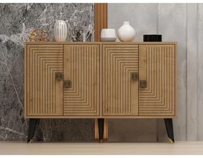 Konzolasztal Ahart - Sapphire Oak, Arany