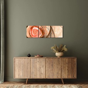 Kép - Absztrakt rózsaszín rózsaszín fehér háttérrel (órával) (90x30 cm)