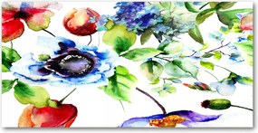 Fotótapéta üvegfalra Tavaszi virágok 140x70