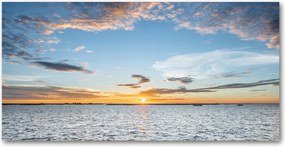 Fotó üvegkép Alkonyat a tengerparton 140x70