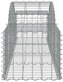 8 db íves horganyzott vas gabion kosár 200x50x40/60 cm