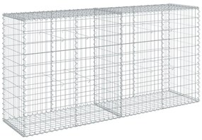 horganyzott vas gabion kosár fedéllel 200 x 50 x 100 cm
