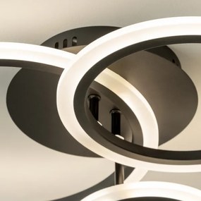 Brilagi - LED Dimmelhető felületre szerelhető csillár ORBITS LED/40W/230V 3000-6500K fekete + távirányító