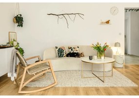 Világosszürke kézi szövésű gyapjúkeverék szőnyeg 80x150 cm Minerals – Flair Rugs